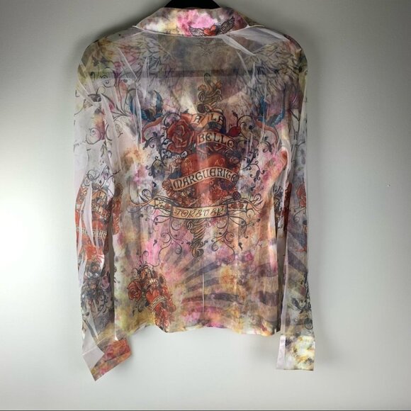 Vintage western Style Long  Sleeved Button Up Blouse - Picture 2 of 12